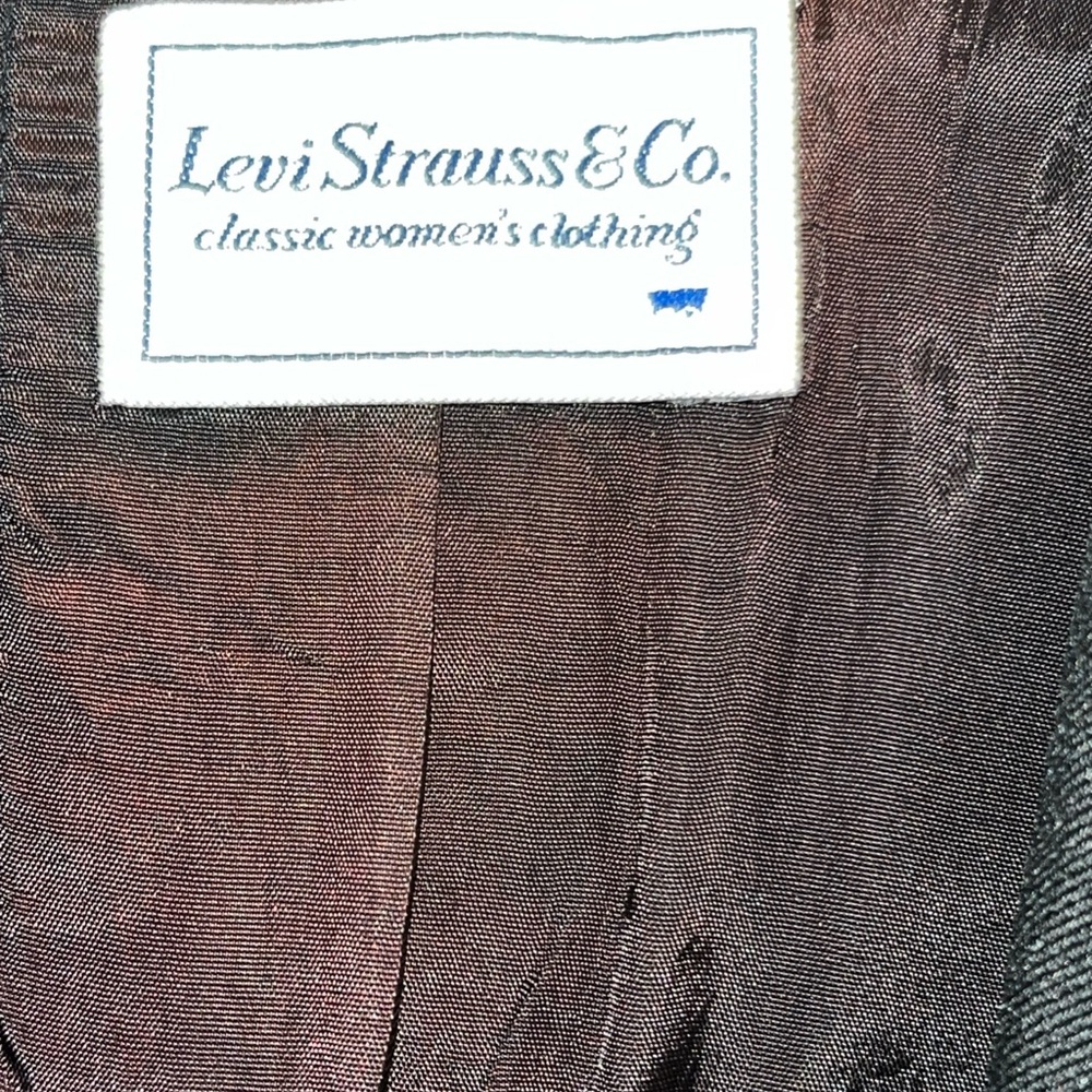 Levi's Black Blazer Wool-Blend Structured - image 4